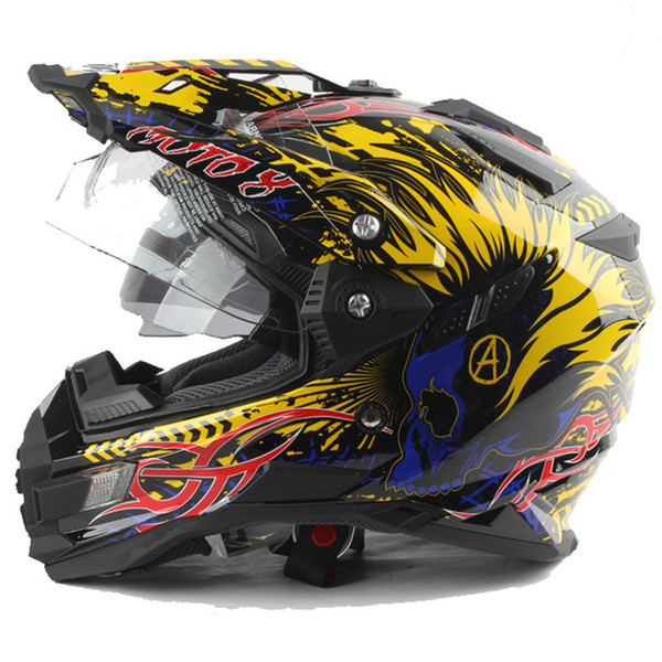 Multi-functional highway dual purpose motorcycle helmet competition dual lens helmet THH