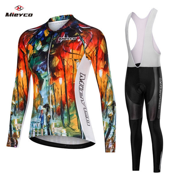 Coodoopai Spring/Autumn Cycling Clothing Women 2020 Pro Bicycle Jersey Set Retro Bike Clothes BIB Pants Shirts Kit Sport Dress Wear Suit