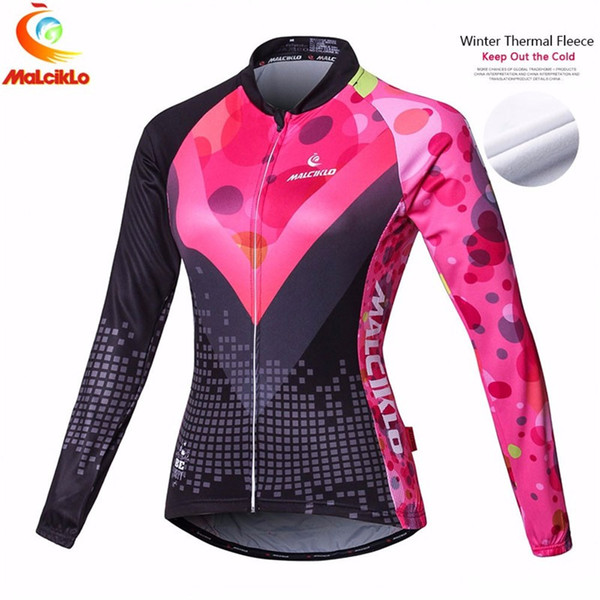 Coodoopai 2020 Women Winter Thermal Fleece Jersey Long Cycling Bike Clothing Kit Jacket ciclismo Mountain Road Bicycle Clothes Racing Shirt