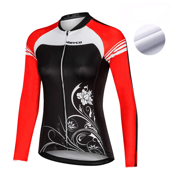 Pro Team Winter Cycling Jersey Women Racing Sport Bicycle Clothing Thermal Fleece Long Sleeve Windproof MTB Bike Jersey