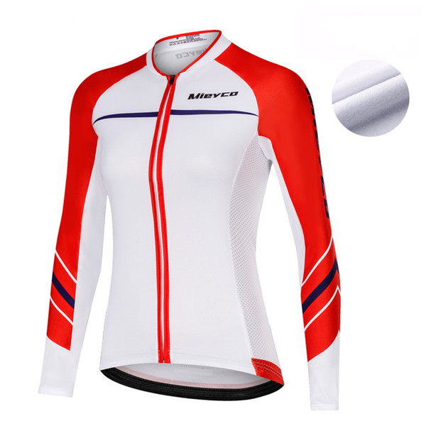 Coodoopai Woman Winter Cycling Jersey Remavable Long Sleeve Cycling Jacket/Cycling Fleece Thermal Bike Jersey Bicycle Clothes