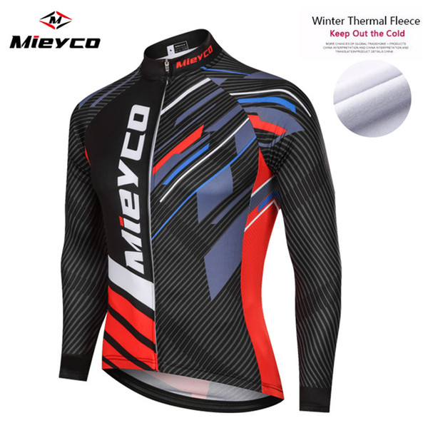 Coodoopai Winter Cycling Jersey 2020 Pro Team Uninform Mens Long Sleeve Shirts Thermal Fleece Cycling Clothes Keep Warm Clothing