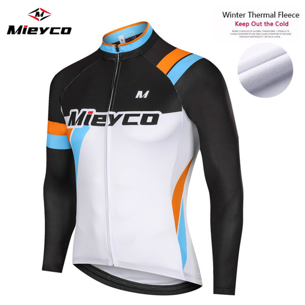 Coodoopai Winter Thermal Fleece Jersey Men Bicycle Long Sleeve Cycling Jacket Outdoor Keep Warm Mountain Road Uniform Bike Clothes