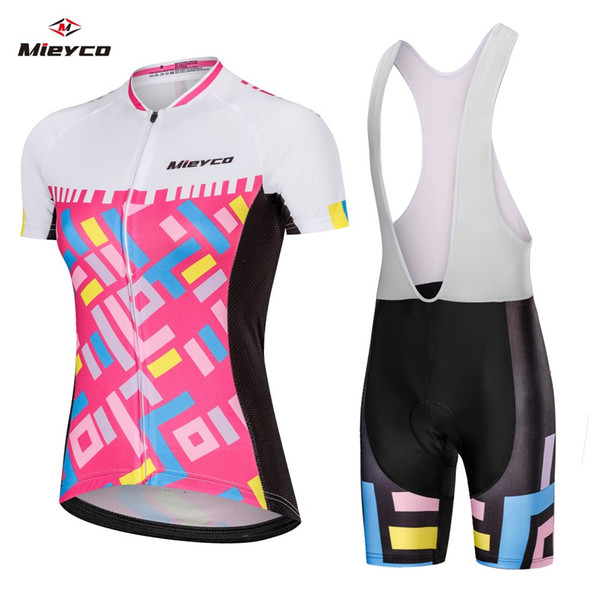 2020 Summer Women Cycling Short Sleeves Jersey Bib Shorts Sets 5D gel pad Bicycle Sportswear Cycle Clothing Breathable Mountain bike Jersey