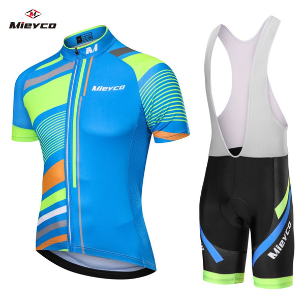 Coodoopai 2020 Men Cycling Jersey Summer Short Sleeve Set Maillot bib shorts Bicycle Clothes Sportswear Shirt Clothing Suit Outdoor Racing