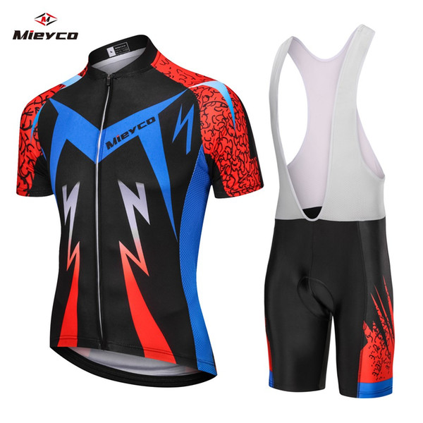 Coodoopai Short Sleeve Cycling Jersey Bib Set Bike Clothing Men's Summer Ropa Ciclismo Breathable Bicycle Clothes Sportswear 2020 MTB Jersey