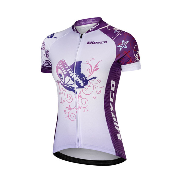 Women Cycling Jersey Bicycle Clothing Road Bike Tops Short Maillot Roupa Ropa De Ciclismo Girl Printing Butterfly Cycle Wear