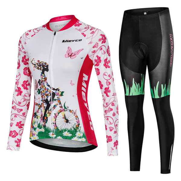 Women cycling clothing set Ropa Ciclismo mountain Bike Team Club Jersey Pants Male Bicycle Sportswear Long Cycle Clothes