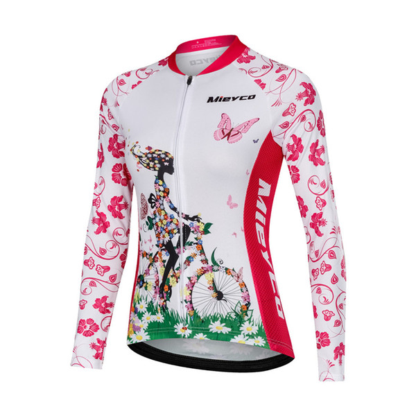 Pro Team Summer Cycling Jersey Women Racing Sport Bicycle Clothing Long Sleeve Breathable MTB Bike Jersey Downhill Tops Wear