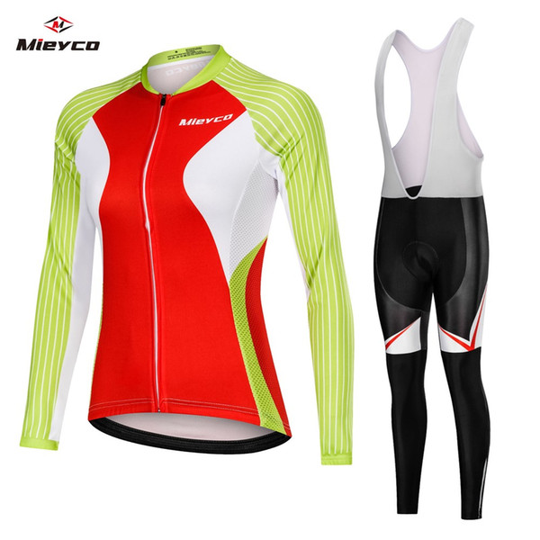 Women's Cycling Jersey Sets Sports wear Bicycle Pants Long Sleeve Shirts Ropa Ciclismo MTB Bike Clothing Bib Long Tops Jacket