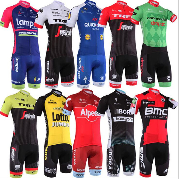 2018 Tour France cycling suit short-sleeved strap suit bicycle outdoor sports equipment fast dry underwear