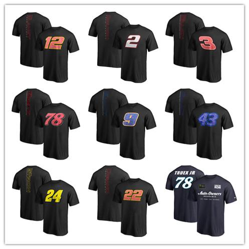 Alex Bowman 2018 NASCAR Cup T-Shirt William Byron Ryan Blaney Jones Busch Joey Logano Brad Keseloweski Kevin Harvick tee shirt short shirts