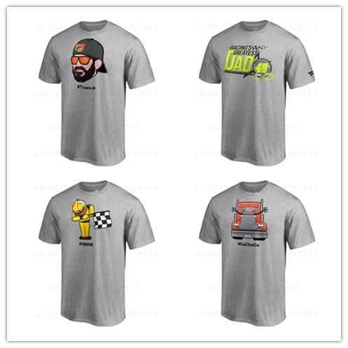 Alex Bowman 2018 NASCAR Cup Series Playoffs Emoji T-Shirt Gray short shirts 3D printing brand logos