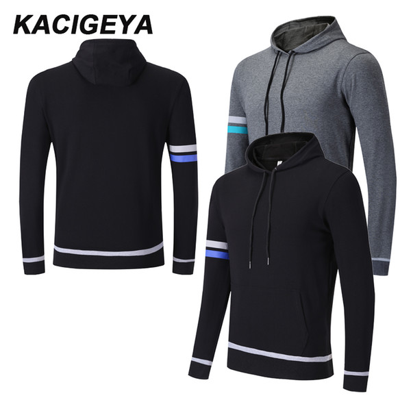 Hoodie Running Jacket Men Breathable Jerseys Quick Dry Yoga Fitness Sports Wind Coat Outdoor Comfortable Sweatshirts 2019 Men