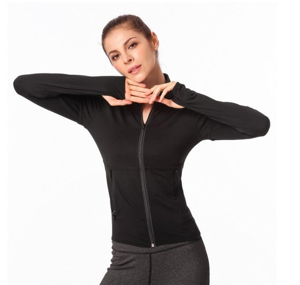 women jacket running long-sleeved yoga clothes jacket 2019 autumn and winter new fitness clothes Slim zipper yoga clothes