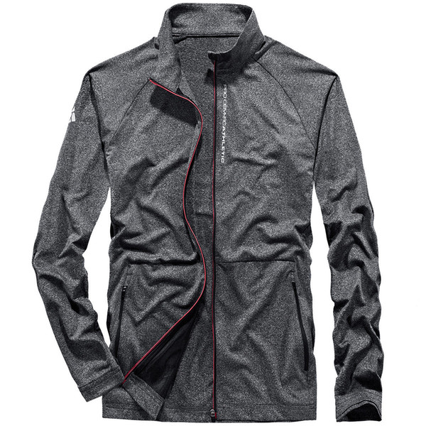 Men's Wear Autumn Athletic Wear Jacket Long Sleeve Stand Lead Cardigan Sweater Elastic Force Knitting Loose Coat 2072a