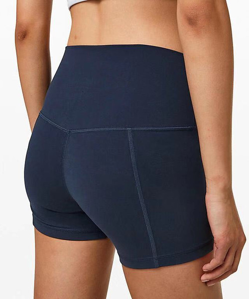 LU Align Short New Through High Waist Women Yoga Shorts Solid Sports Gym Wear Breeches Leggings Elastic Fitness Lady Overall Jams Shorts