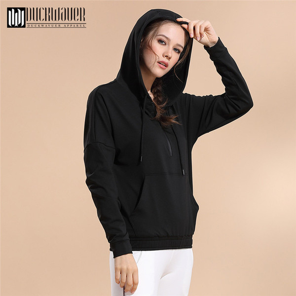 Duckwaver Women Sports Running Jackets Gym Hoodies Long Sleeve Yoga Shirts Workout Hoodie Femme Fitness Clothing Sports Wear