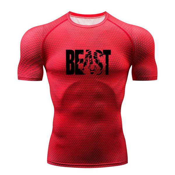 Fashion Shirt Men Fitness Tops Rashgard Mens Dry Fit Running T Shirt Sportswear Crossfit Gym Tshirt Slim Fit Tight Training Shirts