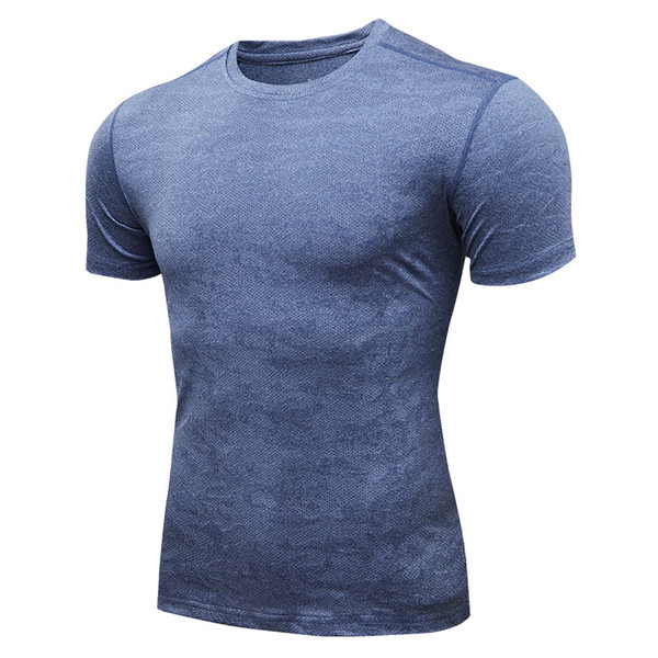 Fitness Muscle Breathable Stretch Outdoor Quick Drying T Shirt Short Sleeve Cycling Running Sport Clothes Men Shirts Fast Drying Sport Wear