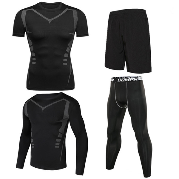 Men's Tracksuit Sport Suit Gym Fitness Compression Clothing Running Jogging Sport Wear Exercise Workout Tights