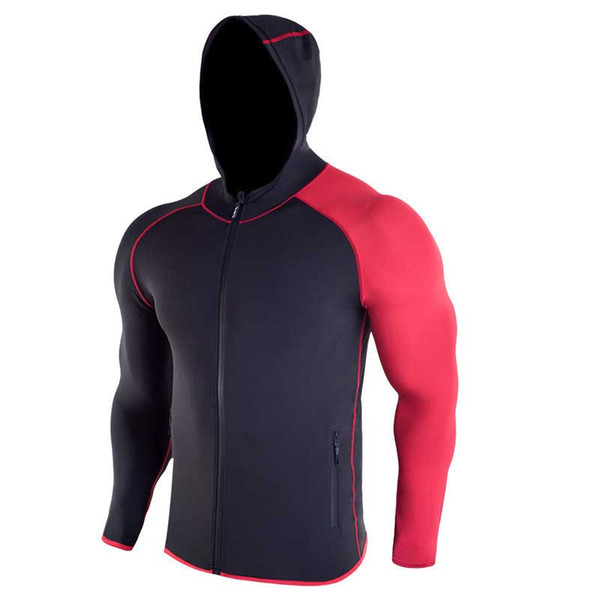 Men Quick Dry Cap Hoodie Sweatshirt Sporting Jersey Compress Fitness Tight Rashgard Shirt Gymming Bodybuilding Runs Jacket M1825