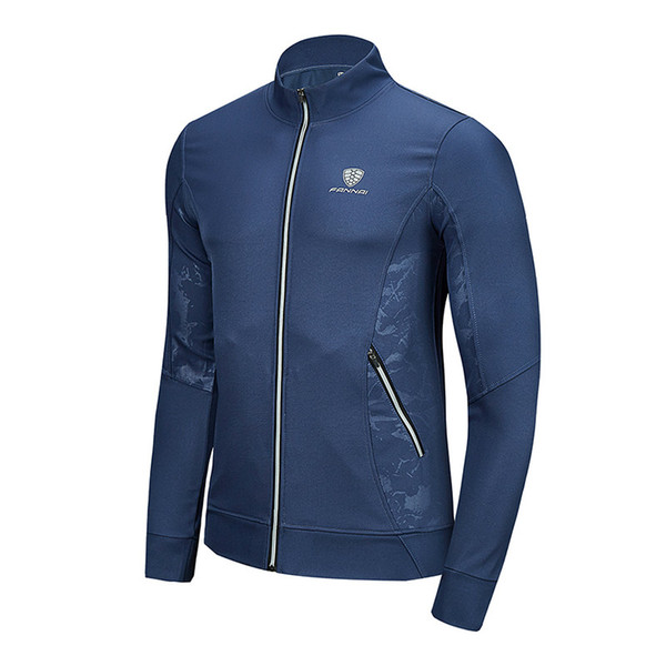 Running Jacket Men Sport Jackets Windproof Coat Pocket Zipper Gym Fitness Jogging long sleeve Training Run Sportswear