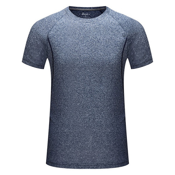 Men's Running Short Sleeve Tops European and American Style Solid Color Running Clothes Trend Sports Brand Design Running Short Sleeve Round