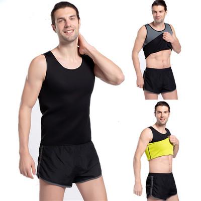 Men's sports vests, body, abdomen, sweat, clothes, speed, wicking, plastic waist, body shaping, tight-fitting sweatshirt