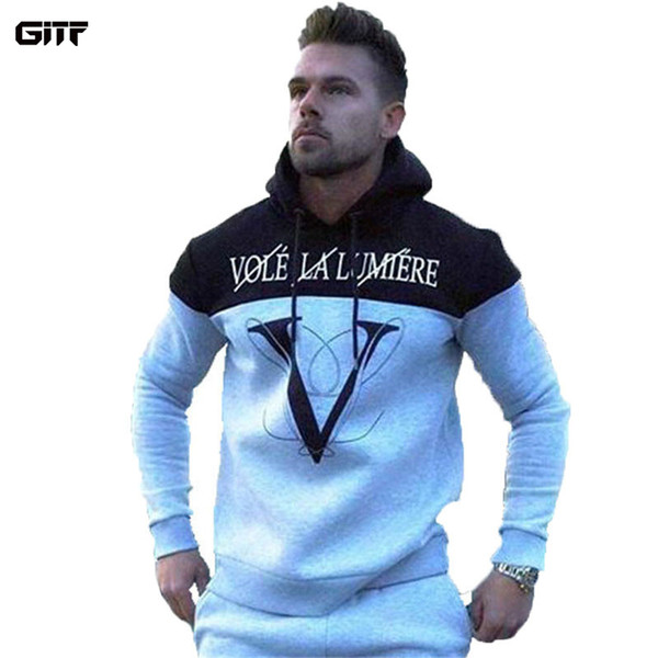 GITF 2019 NEW Sports Running jacket men brand Long Sleeve hoodies Sweatshirt Men gym Sweatshirt jacket training Pullover Clothes