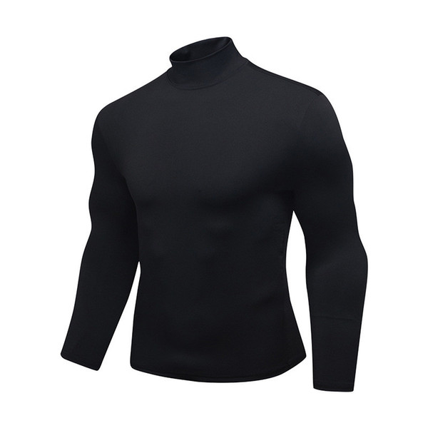 ESHINES Fashion Fitness Winter Long Sleeve Men Polyester Thermal Windproof Quick Dry Sport Running Tight Long Sleeve For Male