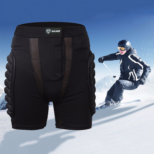 SULAITE Black Motocross Shorts Skateboard Body Armor Snowboard Skiing Racing Motorcycle Skating Sports Protective Gear Hip EVA Pad