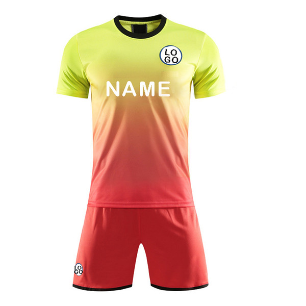 Men's adult version of the new club football uniform can be customized for teams, names, numbers, etc.