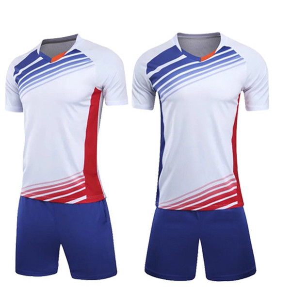 Men Soccer Jerseys New France Football Jersey Light breathable Comfort in Running Training Competitio football training uniform Sportswear