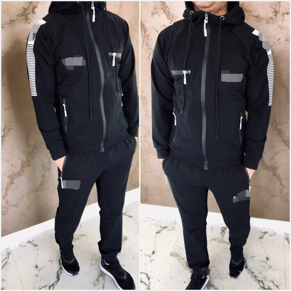 Sportswear Tracksuits Men Sets Running Gym Tracksuit Fitness Body building Mens Hoodies+Pants Jogger Sport Suit Outdoor Clothing