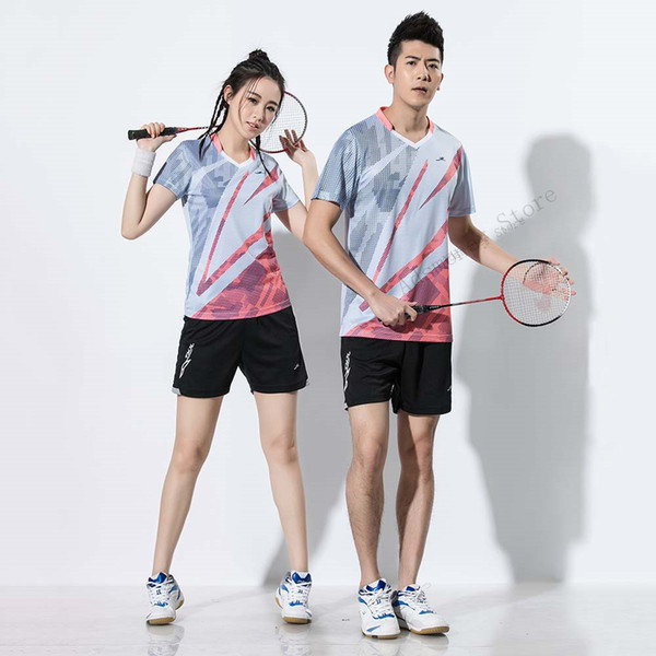 Adsmoney Women Quick Drying Tennis Shirt Set Badminton Tennis Clothes Sports Shirt+Tennis Skirt Suit Shirt