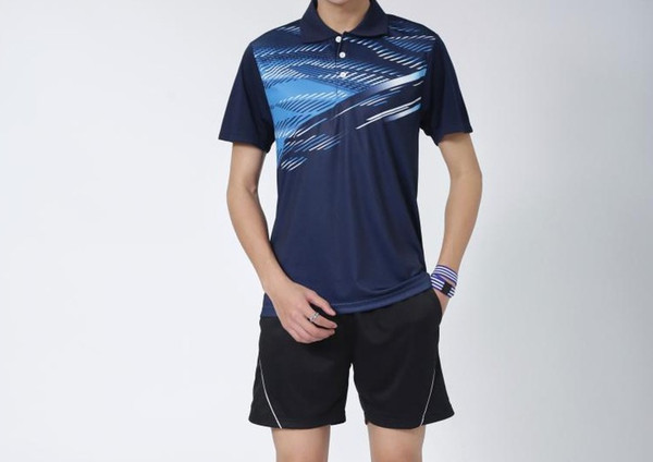 New 2019 badminton suit matching suit men's and women's tennis suits table tennis volleyball suits include shorts that can be printed