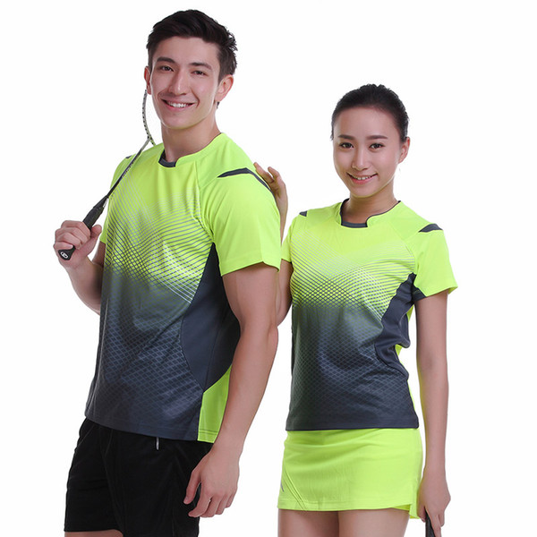 Badminton wear short-sleeved shirt suit men/women's clothes ball movement breathable sportswear Free shipping