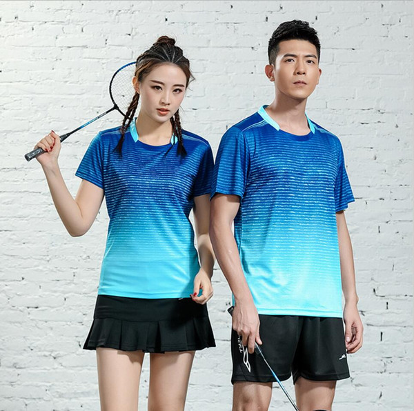 Quick dry tennis suit men and women summer short sleeve table tennis suit tennis suit sportswear custom printing