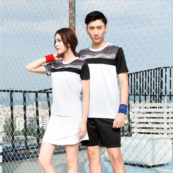 New 2019 tennis dress suit short sleeve shorts sports suit sweat absorption dry tennis dress team uniform