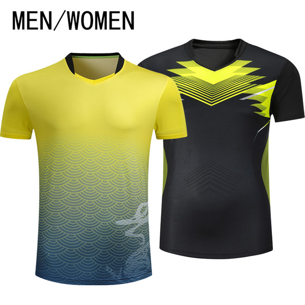 Men and Women Badminton shirt Quick Dry Table Tennis Jersey Sport Badminton Clothes 2018 New Tennis Clothing 3078A