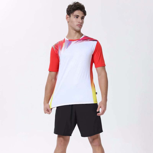 2019 New Running Sport Quick Dry Breathable Custom Badminton Shirt,Women/Men Table Tennis Training Sportswear Red T Shirts