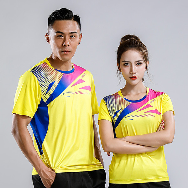 New Quick dry Badminton sports shirts/clothes,Table Tennis t shirt , Women/Men,table tennis shirts,badminton wear shirts 230A