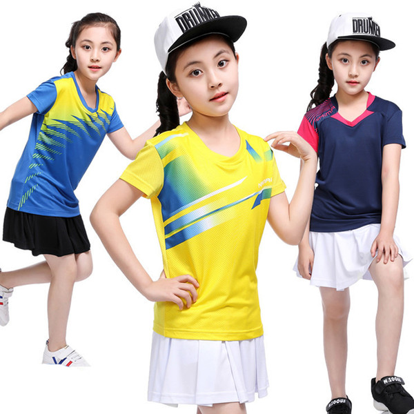 Girl tenis masculino,Kid table tennis Jersey,short sleeved table tennis shirts,Children badminton shirt,polyester sport t-shirt