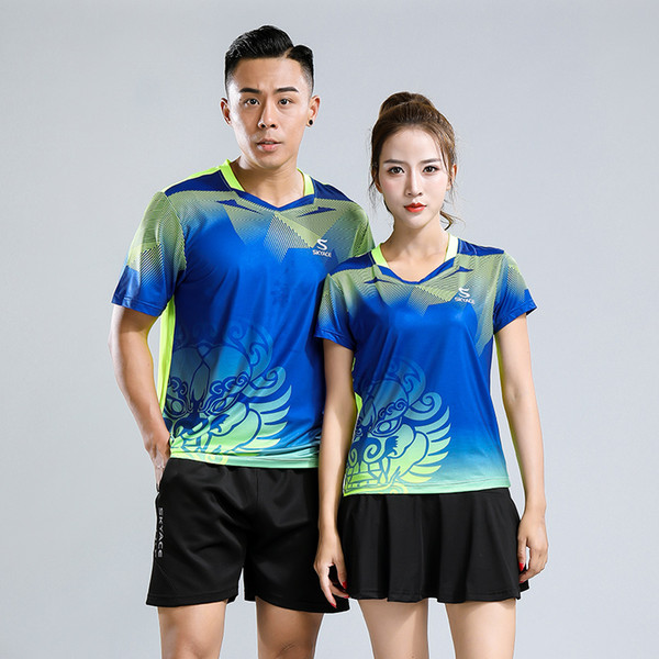 New Badminton sports clothes Women/Men , Qucik dry Sports Tennis suit,badminton wear sets, table tennis clothes 231AB