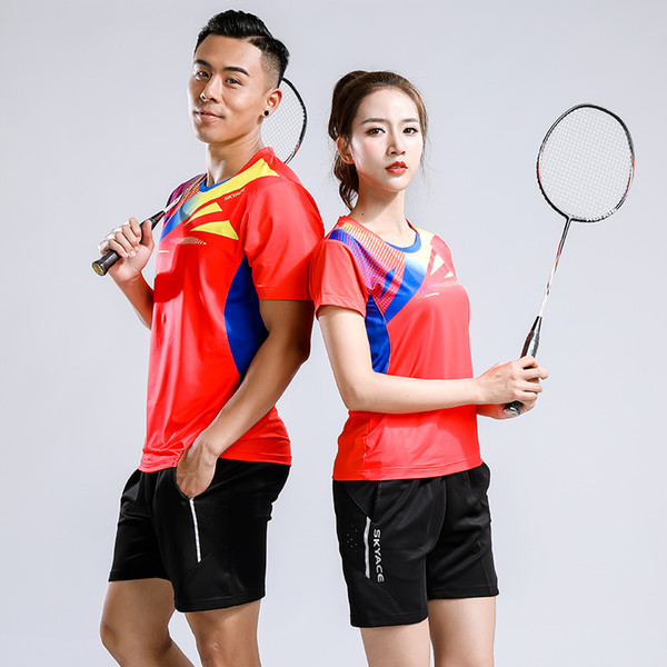 Free Print New Qucik dry Badminton sports clothes Women/Men, badminton wear sets ,Sports Tennis suit, table tennis clothes 230