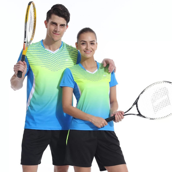 2018 Running Sportswear Women/Men table tennis clothes team game short sleeve POLO T Shirts Quick Dry breathable badminton shirt