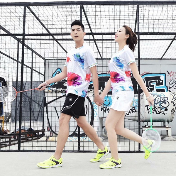 2019 Sports Quick Dry Breathable Badminton Shirt Women Men Table Tennis Professional Game Running Training Sportswear T Shirts