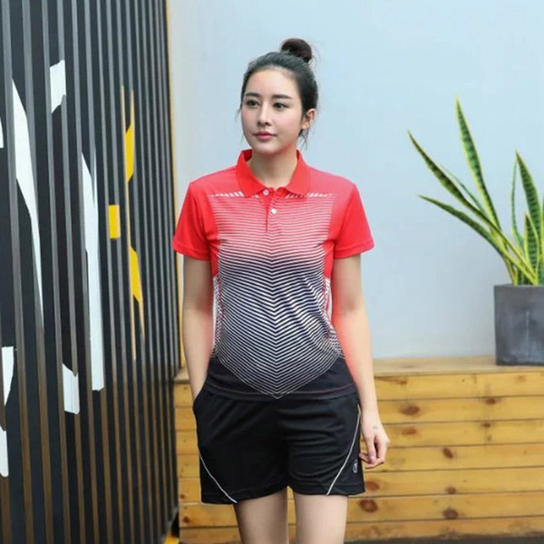 Sports Quick Dry Breathable Badminton Shirts,Women/Men Table Tennis Game Running High Elasticity Sport Short Sleeve T Shirts