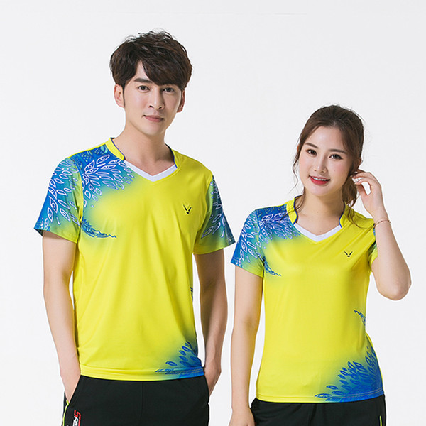 Free Print New Quick dry Badminton clothes ,Table Tennis shirt, sports shirt , Tennis shirt Male/Female , shirts 3885AB